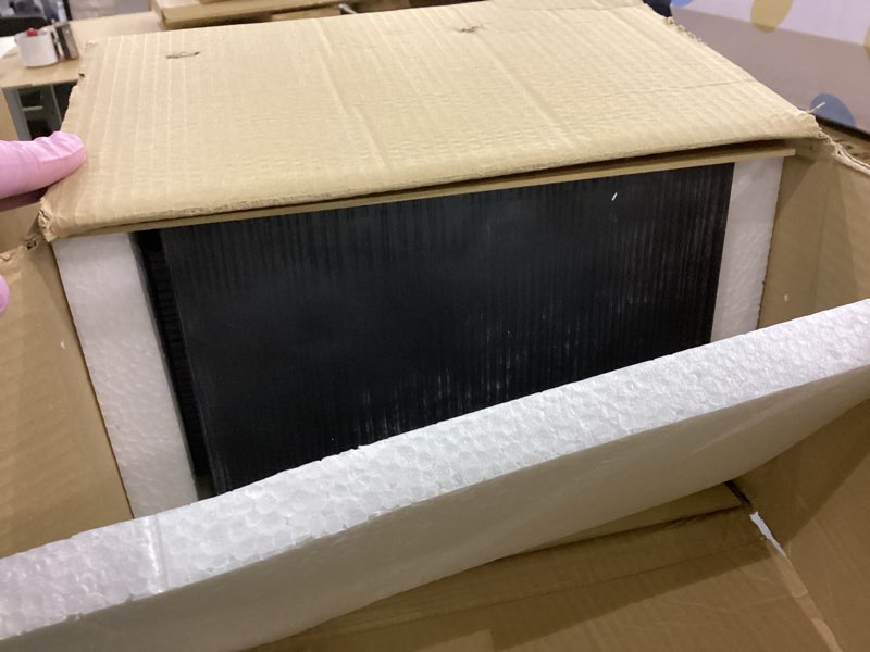 Condition photo showing As Is for Mobili Fiver, Riccardo Floating nightstand, Ashwood Black, 17.7" x 9.8" x 6.1 ", Melamine-Finished, Modern Bedside Table, End Table, Italian Furniture