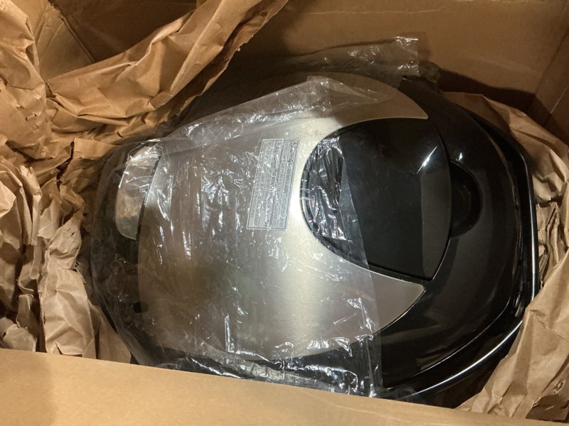 Condition photo showing As Is for tiger jax-t18u-k 10-cup (uncooked) micom rice cooker with food steamer & slow cooker, stainless steel black 10 cup (uncooked)