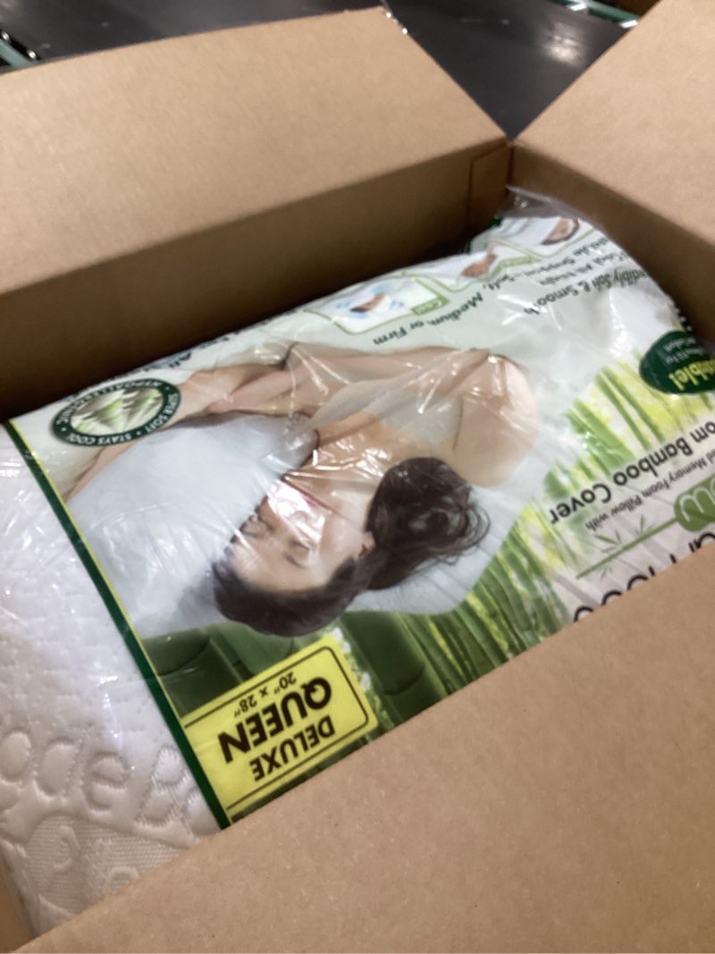Condition photo showing Good Condition for ontel miracle shredded memory foam pillow with viscose from bamboo cover, queen, white