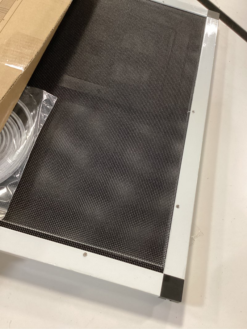 Condition photo showing Good Condition for Ventilated Pet Door for Window, Fits 32"-39" Width Window, 2-Min Install | Aluminum Frame + Stainless Steel Mesh | Breathable Bug-Proof | Magnetic Closure Window Cat Door, Cat Door for Window Insert White 32''-39''W × 15''H