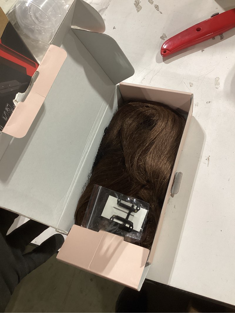 Condition photo showing Good Condition for elailite hair toppers for women real human hair topper thinning thin 5.1"x2.8" silk base clip in remy hairpieces 6 inch chocolate brown chocolate brown 6 inch
