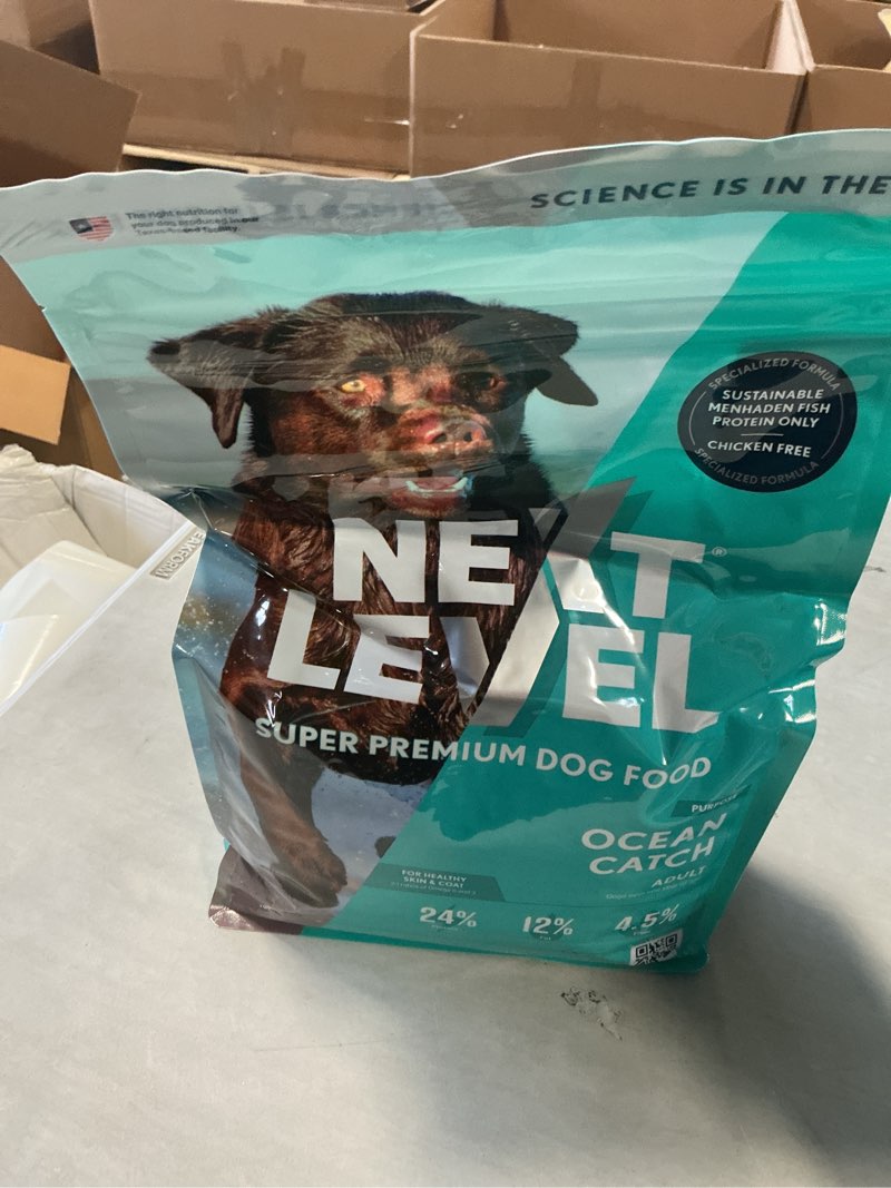 Condition photo showing New/Like New for Best By 03/04/26 Next Level 111OC04 Ocean Fish Dog Food - 4 lbs