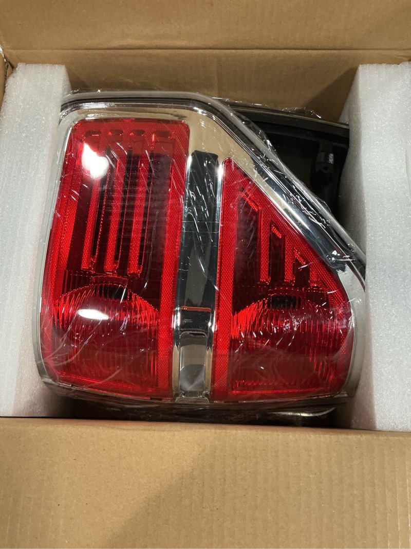 Condition photo showing New/Like New for wflnhb set of 2 passenger and driver side tail lights replacement for f150 2009-2014 rear brake lamps left & right side red lens chrome housing fo2818148 fo2819148