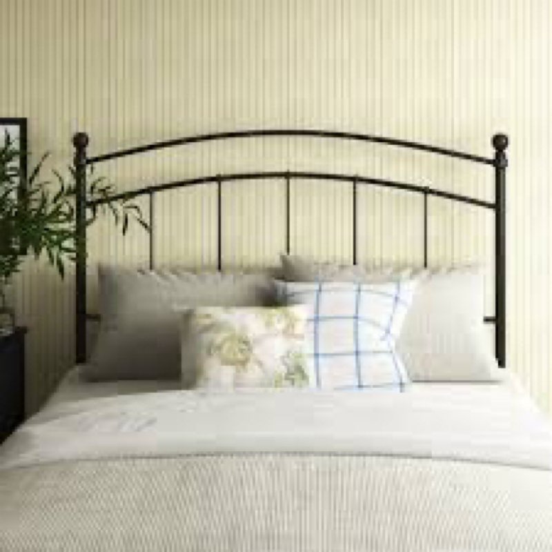 white Betanya Decorative Metal Headboard