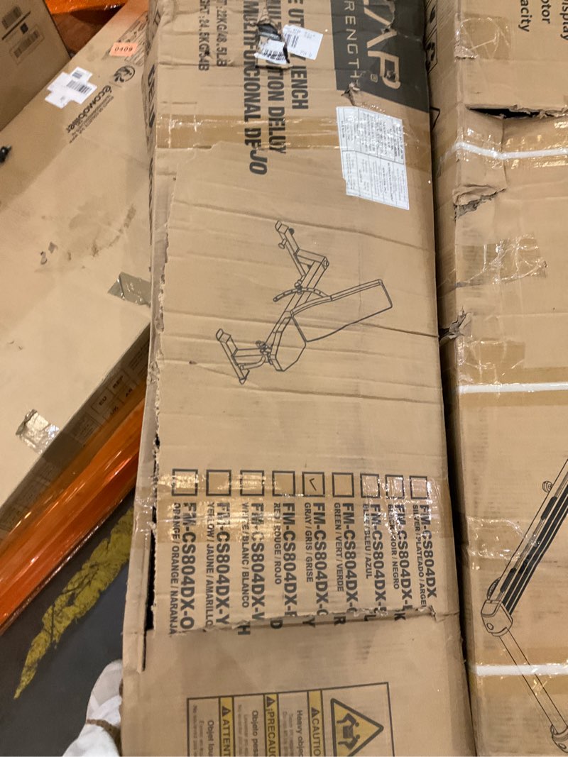 Condition photo showing As Is for CAP Barbell Deluxe Utility Weight Bench Color Series Gray, Square Backpad