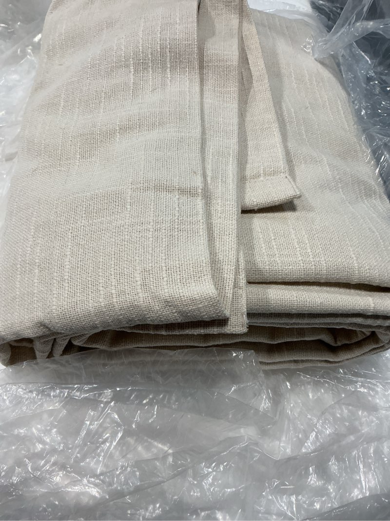 Condition photo showing Good Condition for cotton slub room darkening curtain - single panel, 48x108, natural