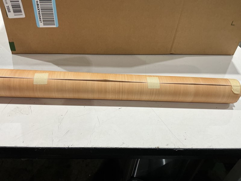 Condition photo showing Good Condition for veelike natural beech wood contact paper for countertops waterproof peel and stick thick wood wallpaper 24''x118'' removable self adhesive wood grain contact paper for cabinets desk furniture counter 24" x 118"