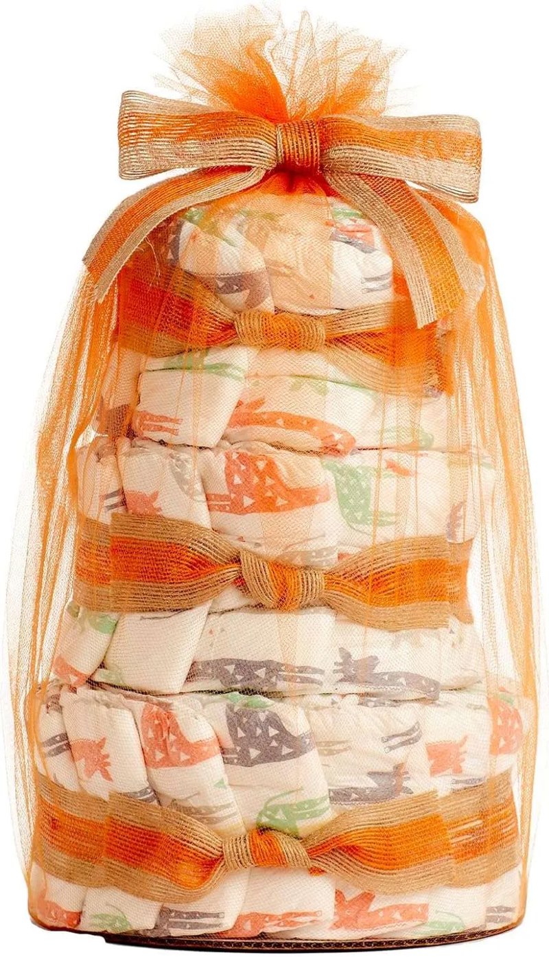 the honest company deluxe diaper cake | clean conscious diapers, baby personal care, plant-based wipes | barnyard babies | deluxe, size 1 (8-14 lbs), 70 count 70 count (pack of 1) barnyard babies