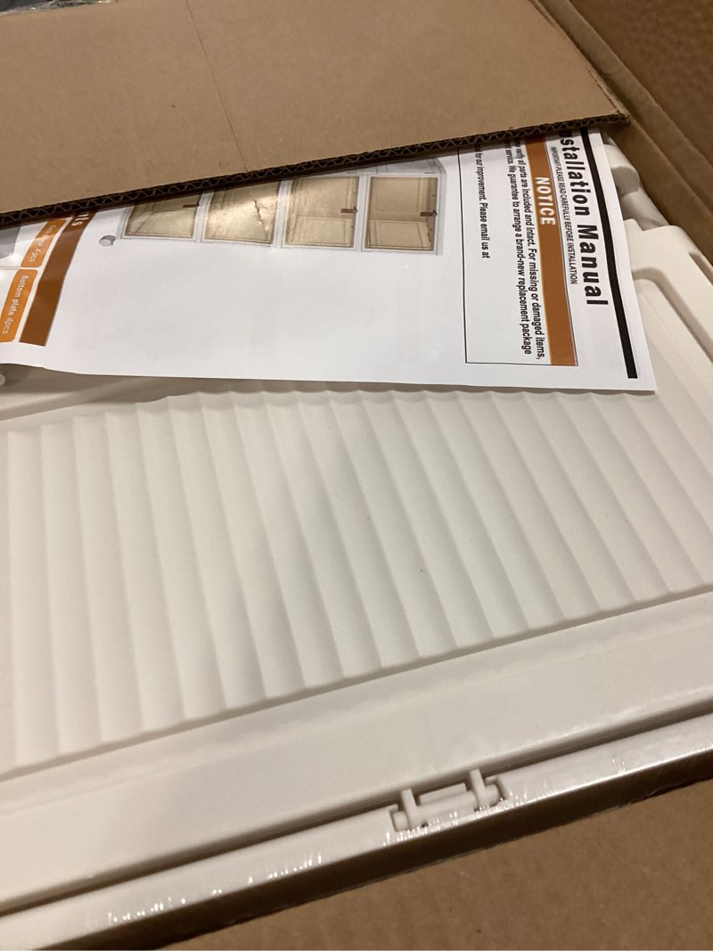 Condition photo showing New/Like New for yfxcvsl 4 tier plastic storage bins with lid 28qt - stackable storage containers with wheels, folding storage boxes, collapsible storage bins, closet organizers and storage white 4-tier 28qt