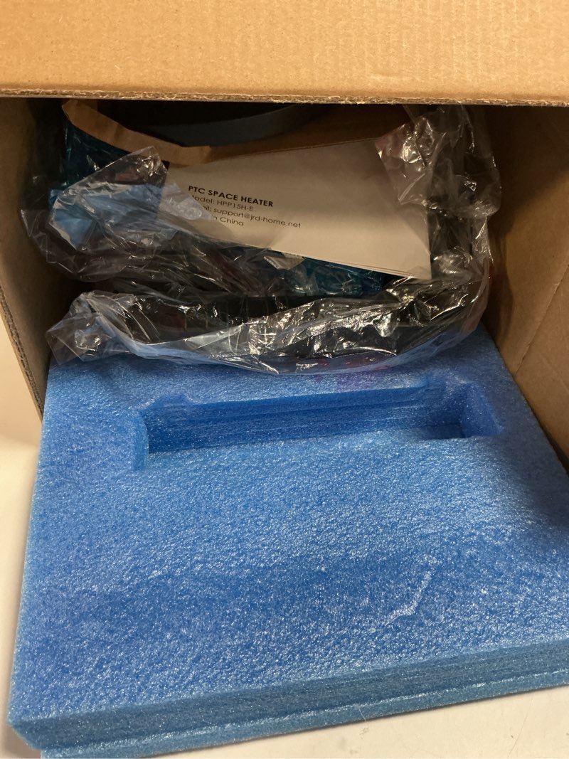 Condition photo showing Good Condition for Space Heater Indoor Use, JRD 24" Fast Electric Heater with Remote, Thermostat, 75° Oscillation, 1-8H Timer, Safe Protection, 1500W Portable Heater for Large Room Bedroom Office Garage