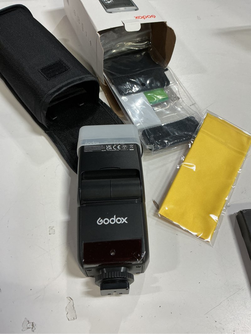 Condition photo showing Good Condition for godox tt350s flash for sony camera, 2.4g gn36 ttl mini camera flash speedlite hss 1/8000s, approx.210 full power flashes, external flash for sony a7rii a7r a350 a6000 a9 a9iii a6400 a6500 etc