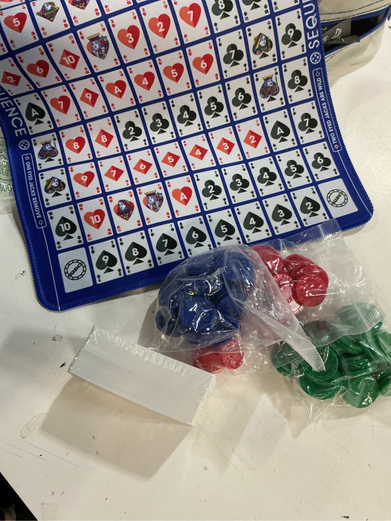 Condition photo showing Good Condition for goliath sequence on-the-go game | strategy board game (15.875" x 11.25") with canvas travel bag | 2-12 players, ages 7+