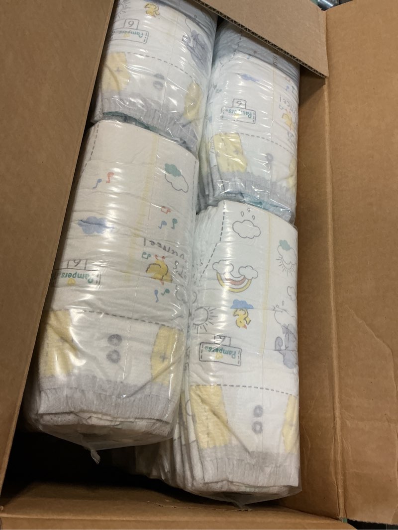 Condition photo showing Good Condition for Pampers Swaddlers Diapers, Size 6 (23-44 lbs), 108 Count, Absorbent, Keeps Baby Dry and Comfortable, Skin Safe Disposable Baby Diaper (Packaging May Vary) Size 6 108