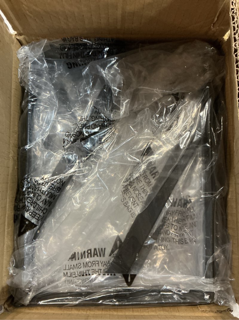 Condition photo showing Good Condition for 8 pack l10" x h 8" black heavy duty shelf brackets with screws metal shelf brackets shelf support angle brackets for shelves l brackets heavy duty floating shelf brackets