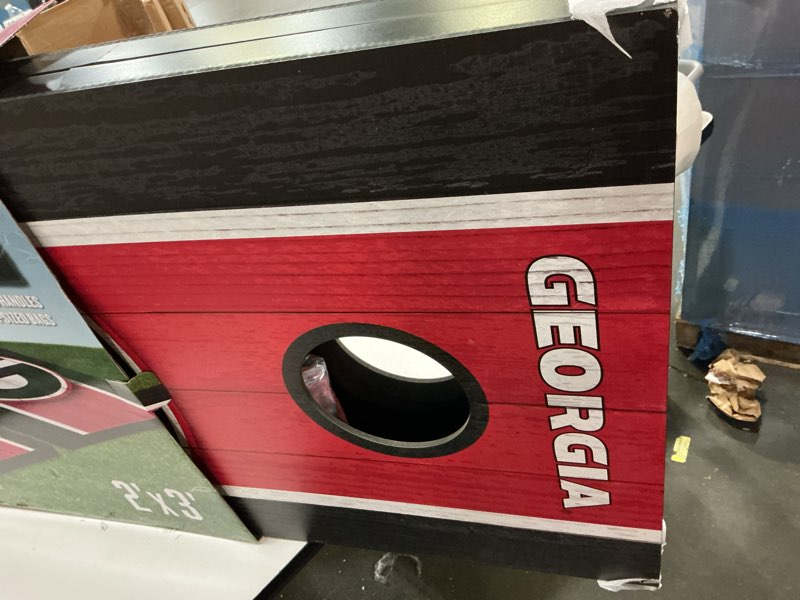 Condition photo showing As Is for youthefan ncaa 2' x 3' portable cornhole game with logo bags texas a&m aggies