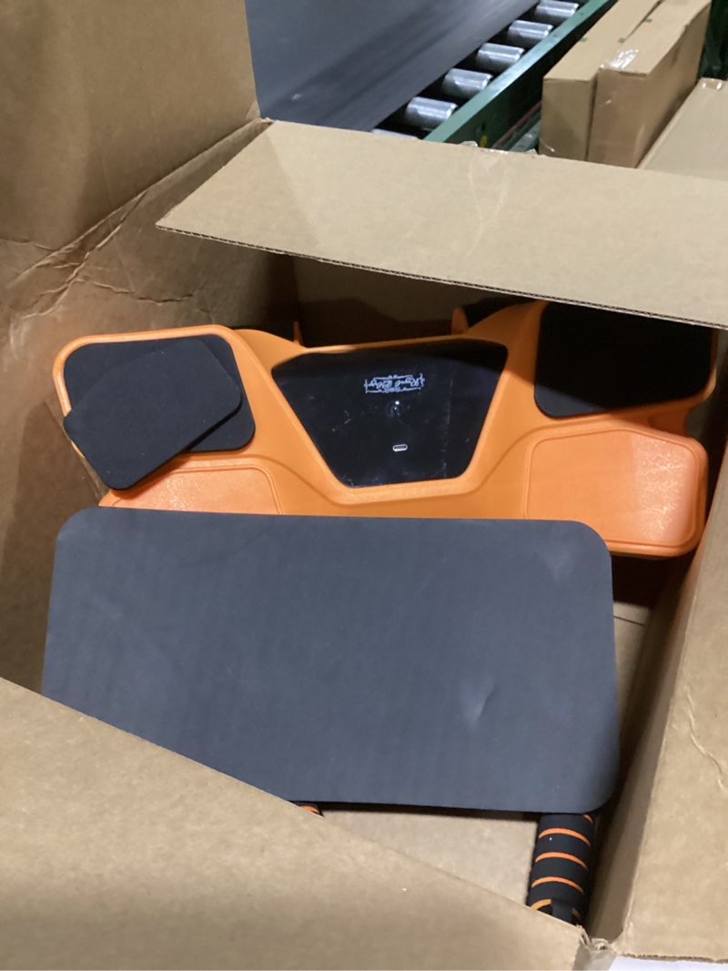 Condition photo showing As Is for 2026 new 4-wheel abdominal roller with elbow support : latest upgraded high-performance exercise machine with automatic rebound, multi- layered anti-slip design with built-in workout tracker orange