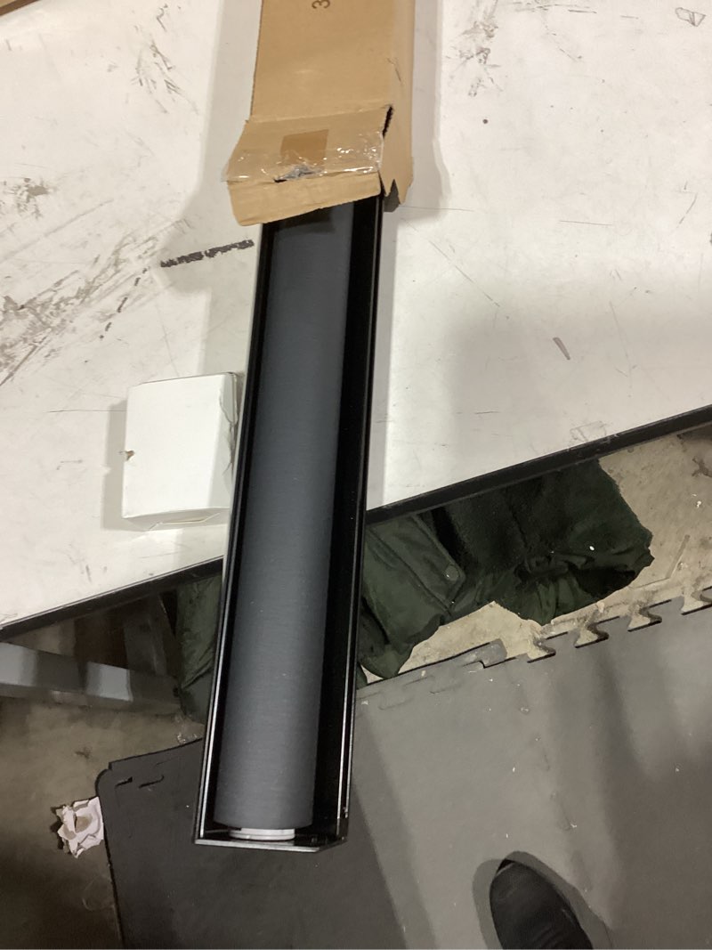 Condition photo showing Good Condition for ChrisDowa Cordless Blackout Roller Shades for Windows, Striped Free-Stop Window Blinds with Privacy, Thermal Insulated Window Shades for Home, Office and Door. Black, 31" W x 72" H 31"W x 72"H Black
