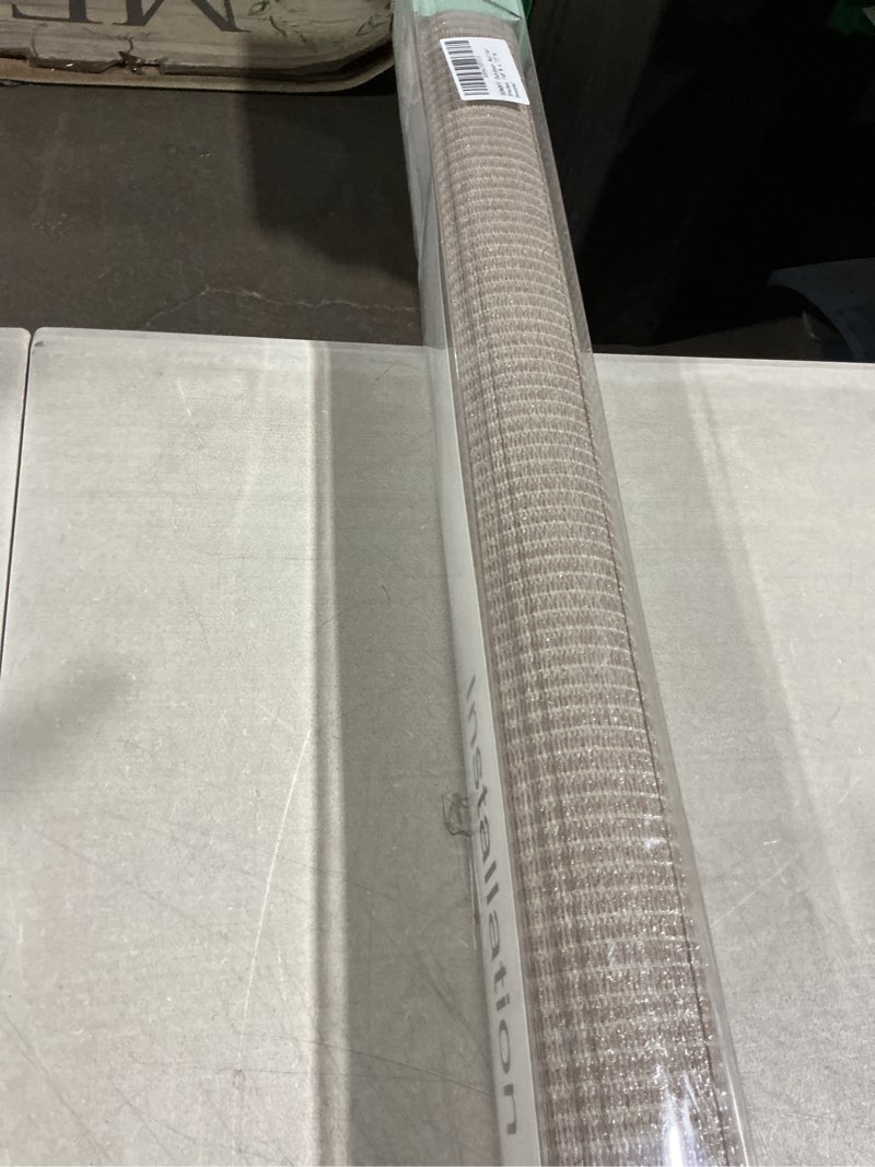 Condition photo showing As Is for outdoor roller shades?cordless patio roller up blinds with shade cloth for porch gazebo pergola balcony backyard?2 poles & 1 fabric?sesame?48" wx72 h 48"w x 72"h sesame