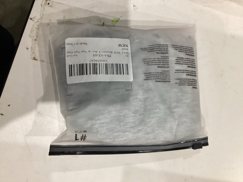 SOLY HUX Women's T Shirt Square Neck Short Sleeve Bow Front Tee Slim Fit Summer Tops Pure Grey Small