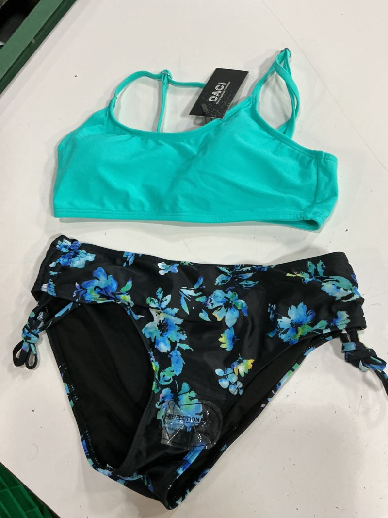 Condition photo showing Good Condition for daci bikini sets for women - two piece scoop neck swimsuit full coverage bathing suit 2026 aqua and blue floral small