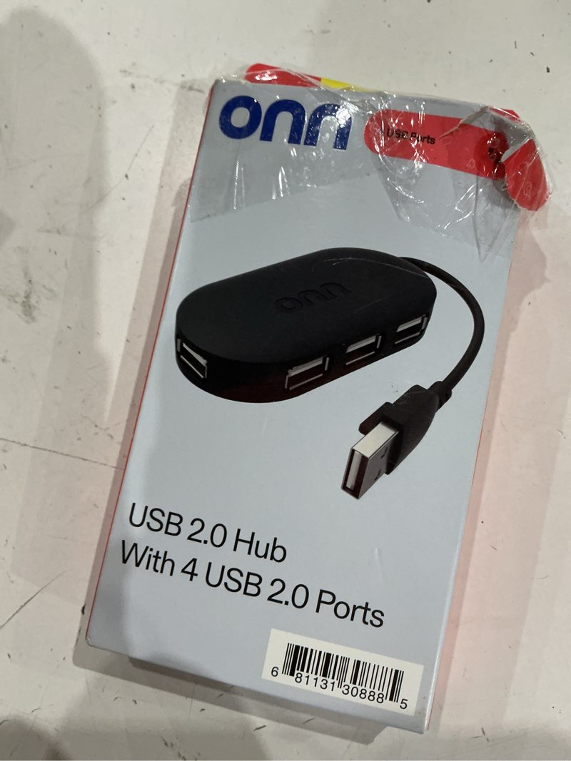 Condition photo showing Good Condition for onn. portable 4-port usb hub with usb 2.0 ports