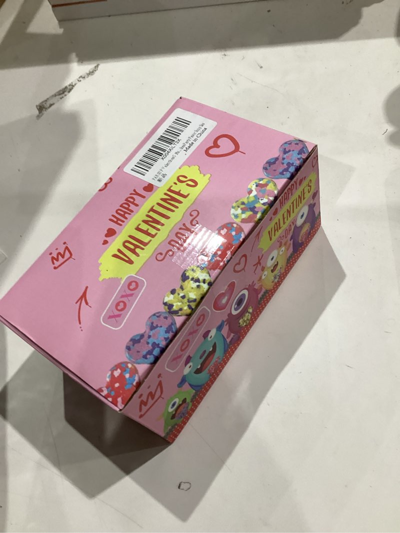 Condition photo showing Good Condition for PARSUP 28 Pack Monster Valentine Cards + Heart Crayons (4 Colors) - No-Candy Classroom Exchange Gifts, Kid-Sized Crayons + Cute Monster Cards for Valentine Party Favors