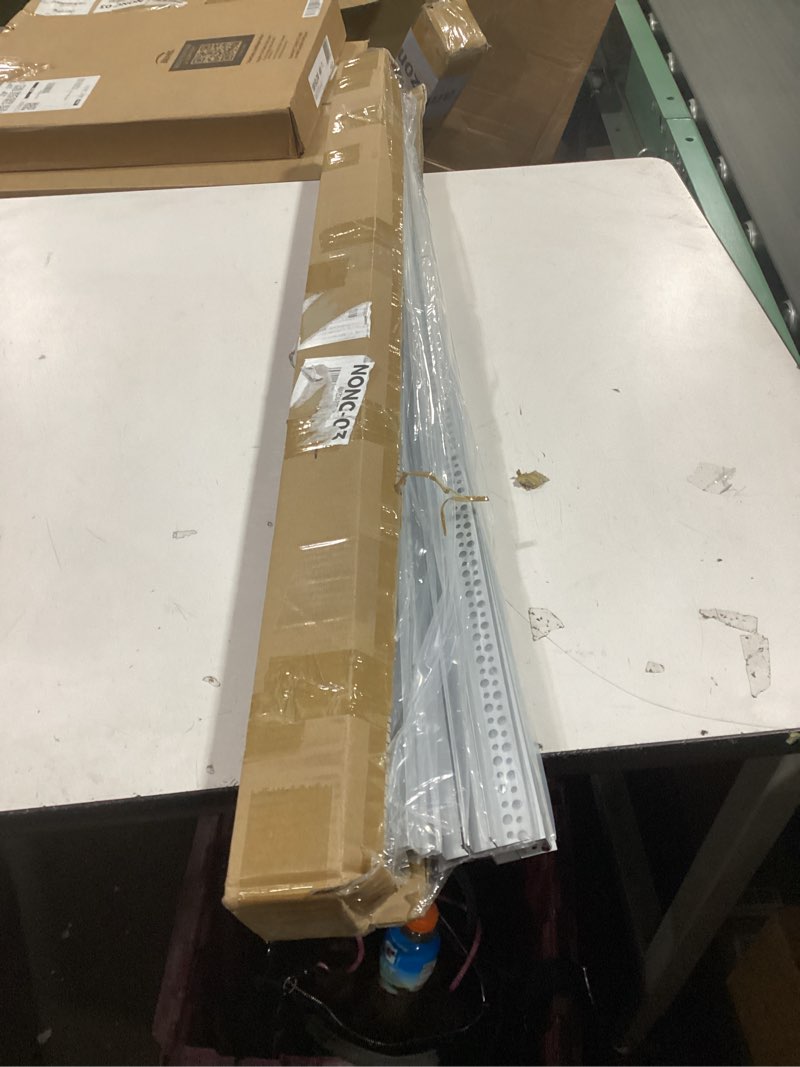 Condition photo showing New/Like New for Besseto Plaster-in LED Channel 6 Pack 3.3FT/1 Meter Trim Edge Tile LED Strip Aluminum Channel, Trimless Recessed Drywall Aluminum LED Profile with Milky Diffuser and End Caps 6PACK 3.3FT