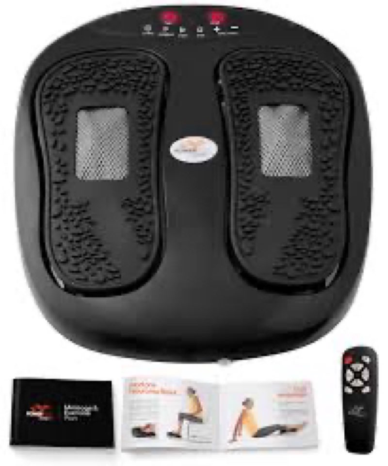power legs electric foot massager machine with remote control, adjustable speed, vibration - calf massager
