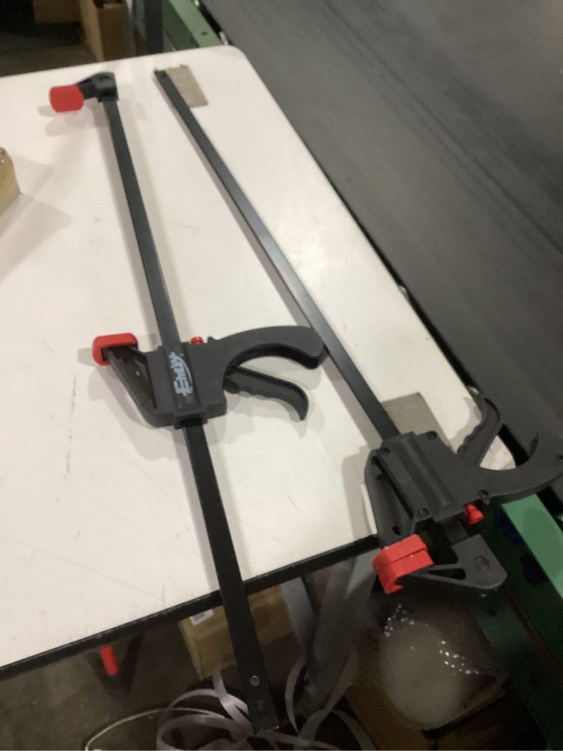 Condition photo showing As Is for bar clamps for woodworking, one-handed clamp/spreader, 24-inch woodworking clamps set, light-duty quick-change f clamp with 130 lbs load limit, 2-pack 24" 2-pack
