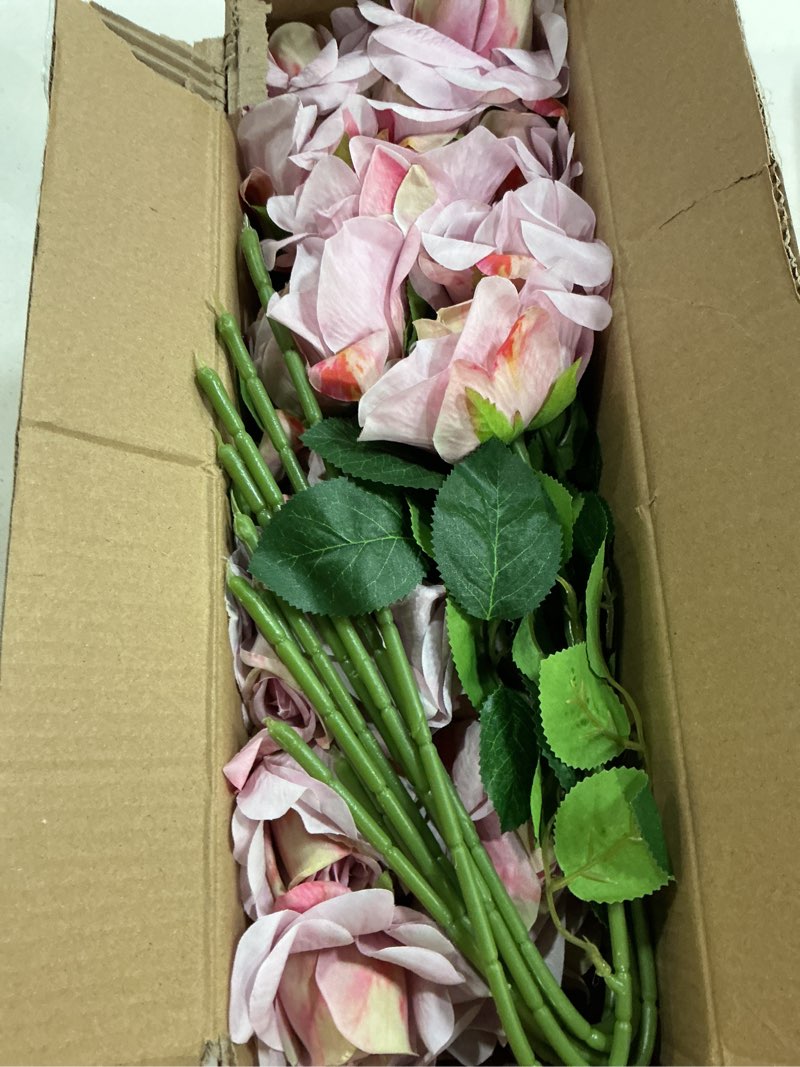 Condition photo showing New/Like New for artificial flowers artificial roses fake roses 23.2in 20pcs long stem artificial flowers for tall vase silk rose suitable for indoor wedding party decor valentine's day diy bouquet spring,pink