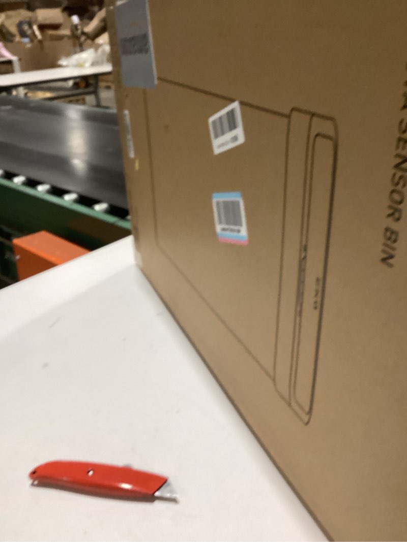 EKO Nova Sensor Trash Can, 21 Gallon/80 Liter Stainless Steel Rectangular Touchless Motion Sensor Tr