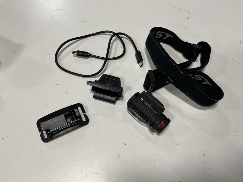 Condition photo showing As Is for coast wph20r 2000 lumen rechargeable led headlamp with clip and magnetic end cap, ip67 waterproof