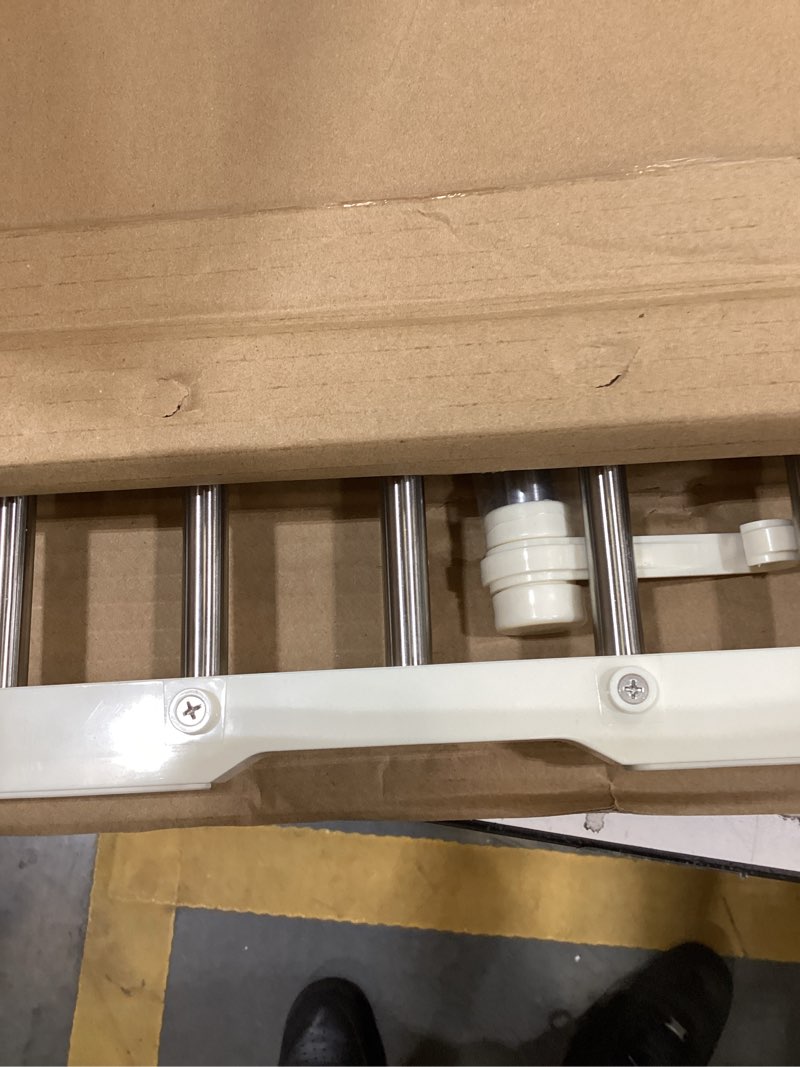 Condition photo showing Good Condition for Hershii Closet Tension Shelf Expandable Telescopic Rod Heavy Duty Clothes Hanging Rail Adjustable DIY Storage Organizer Shoe Rack 7-Bar Extention for Garage Bathroom Kitchen Bedroom 55-90cm/21.65-35.43inches With Hanging Rod