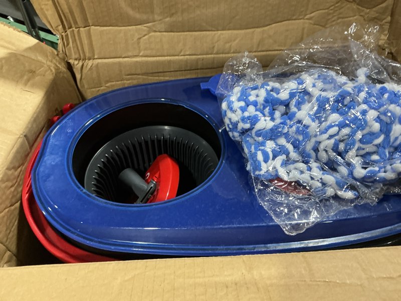 Condition photo showing As Is for O-Cedar RinseClean Spin Mop & Bucket System + 1 Extra Mop Head | Clean with Clean Water | Removes 99% of Bacteria Rinseclean Spin Mop & Bucket + 1 Extra Refill Cleaning System