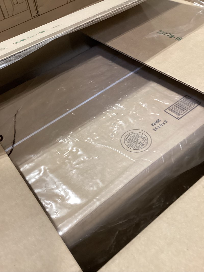Condition photo showing New/Like New for box usa 2486 long corrugated cardboard box 24" l x 8" w x 6" h, kraft, for shipping, packing and moving (pack of 25)