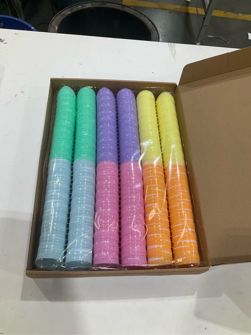 Condition photo showing New/Like New for syhood fillable empty easter eggs colorful bulk pastel plastic easter eggs 2.25" for hunt basket stuffers party decorations(120 pcs,bright style) 120 bright style