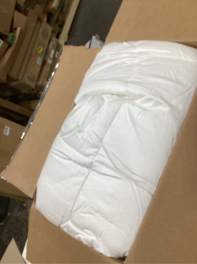 Condition photo showing Good Condition for APSMILE Oversized King Luxury 100% Organic Cotton All Season Down Feather Fibers Comforter, High Fill-Power Medium Warmth Duvet Insert (120x98, Ivory White) Oversized King Ivory White / Medium Warmth