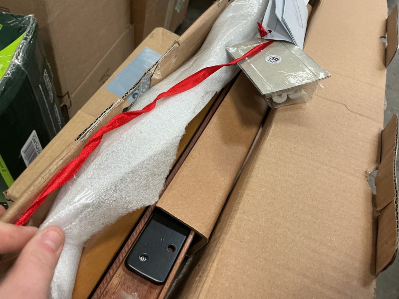 Condition photo showing Good Condition for Live Edge Floating Shelves Set of 2, 24 Inch Solid Elm Wood Wall Shelves - Invisible Bracket Mount for Living Room, Bedroom, Kitchen, Bathroom | Vintage Rustic Decor Smoke Vintage Live Edge, 24"L, 2Packs