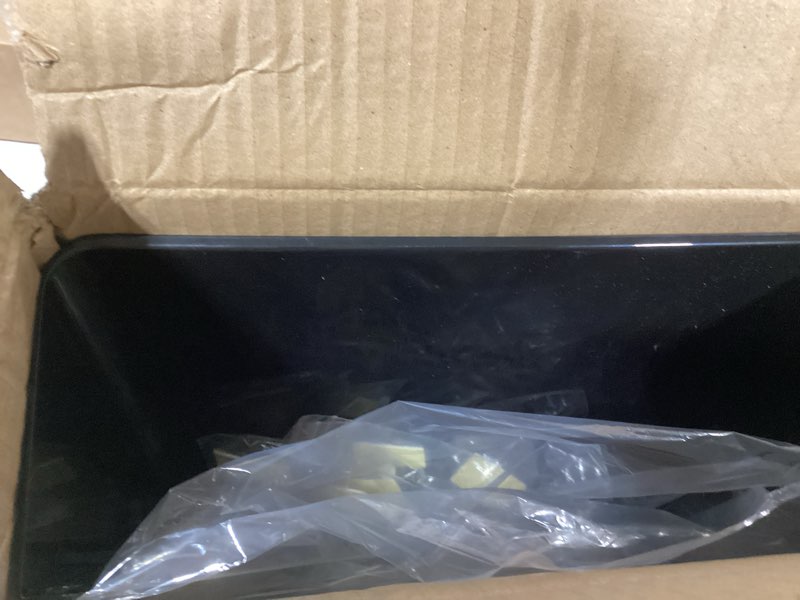 Condition photo showing As Is for 6 Pockets Acrylic Wall File Organizer, Clear Wall File Holder, Plastic Hanging Wall File Holder for Office, School and Home, Black