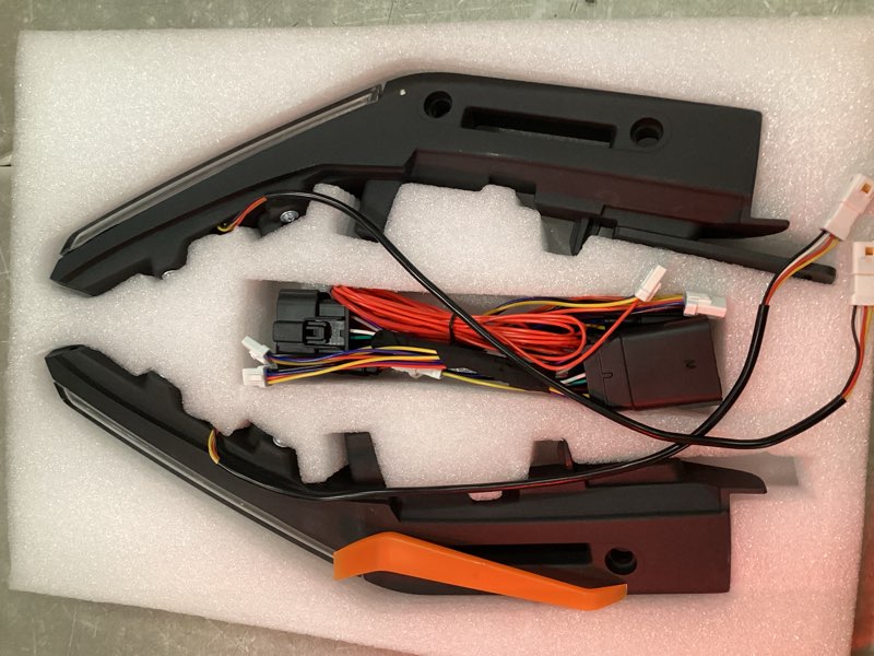 Condition photo showing As Is for led hood handle lights fit for ford bronco 2021 2022 2023 2024 2025 accessories daytime running light fog light with white led drl - amber sequential turn signal all models