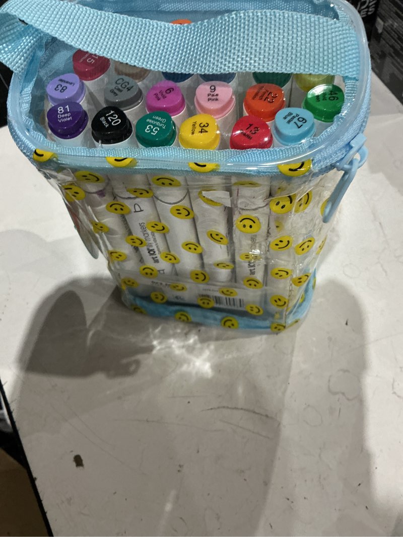 Condition photo showing Good Condition for art 101 illy markers in pouch-back to school, all ages, 24 count