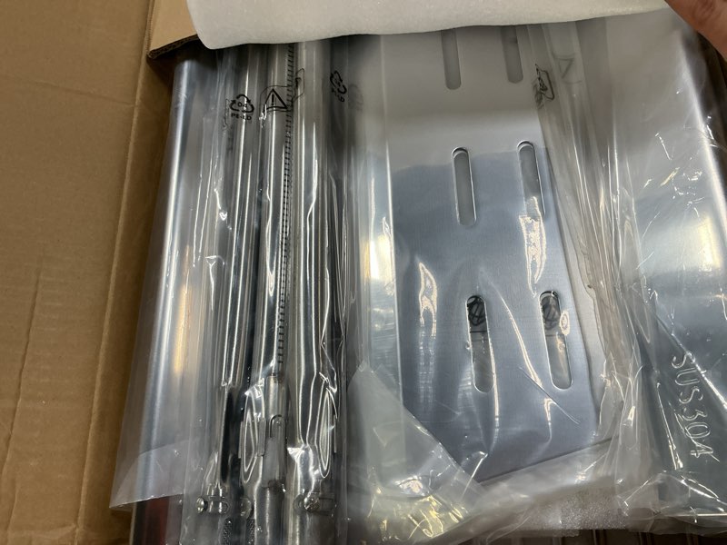 Condition photo showing Good Condition for grill parts kit for weber genesis 300 310 330 genesis e330 e310 s310 s330 ep330 s320 e320 grill parts 17.5" flavorizer bars, genesis 7528 grates heat deflector grill parts kit, 3pcs 62752 burner tube stainless steel silver-grate with 3 burner