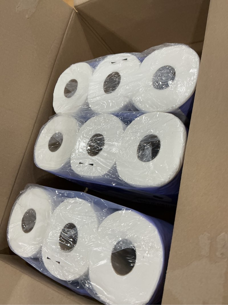 Condition photo showing As Is for amazon basics 2-ply toilet paper, 30 rolls = 120 regular rolls, unscented, 350 sheet, (pack of 30)