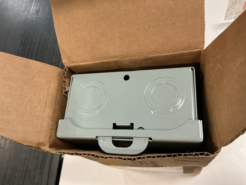 Condition photo showing As Is for ge 60 amp single phase (120v/240v) fusible outdoor light-duty enclosed molded case switch disconnect