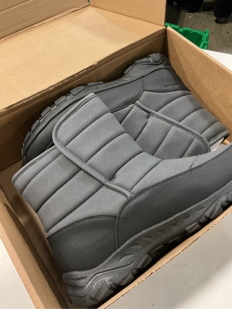 Condition photo showing Good Condition for lands' end expedition insulated winter boots for men, lace up or slip on waterproof mens snow boots, medium or wide width men's shoes size 8 to 13, black, brown, green or grey 8 wide dark grey