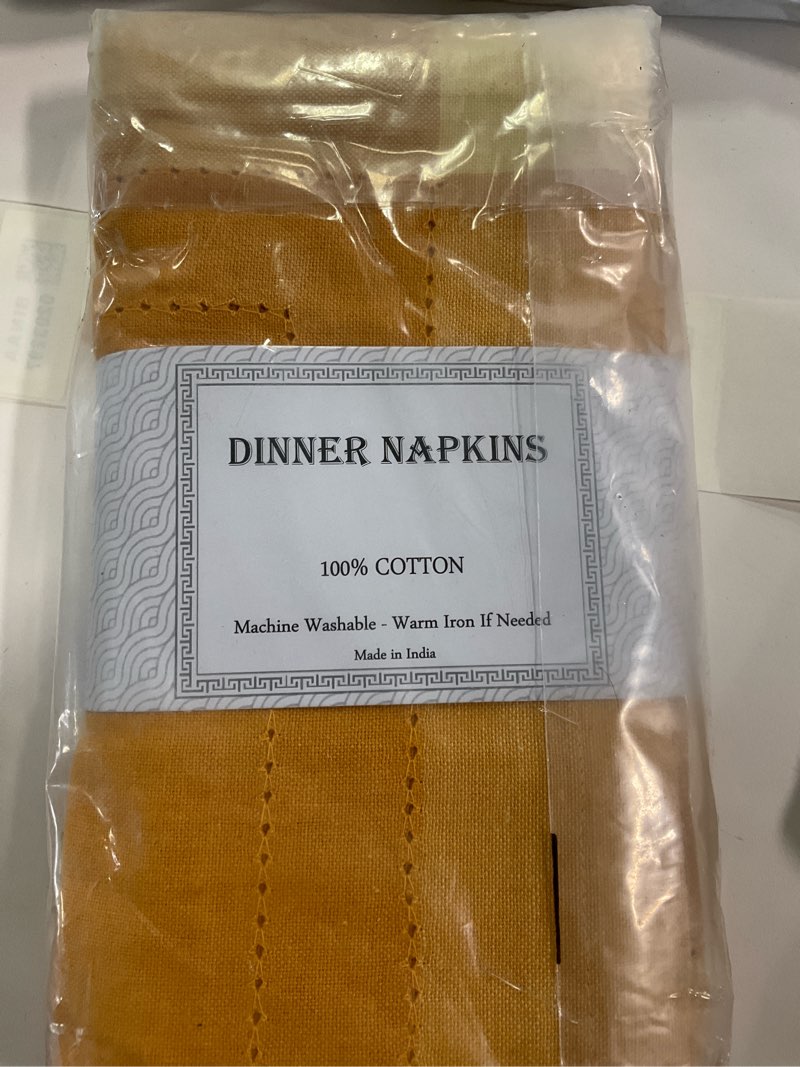 Cotton Napkin 20x20 Double Hemstitched Yellow, Set Of 4 sku 74817