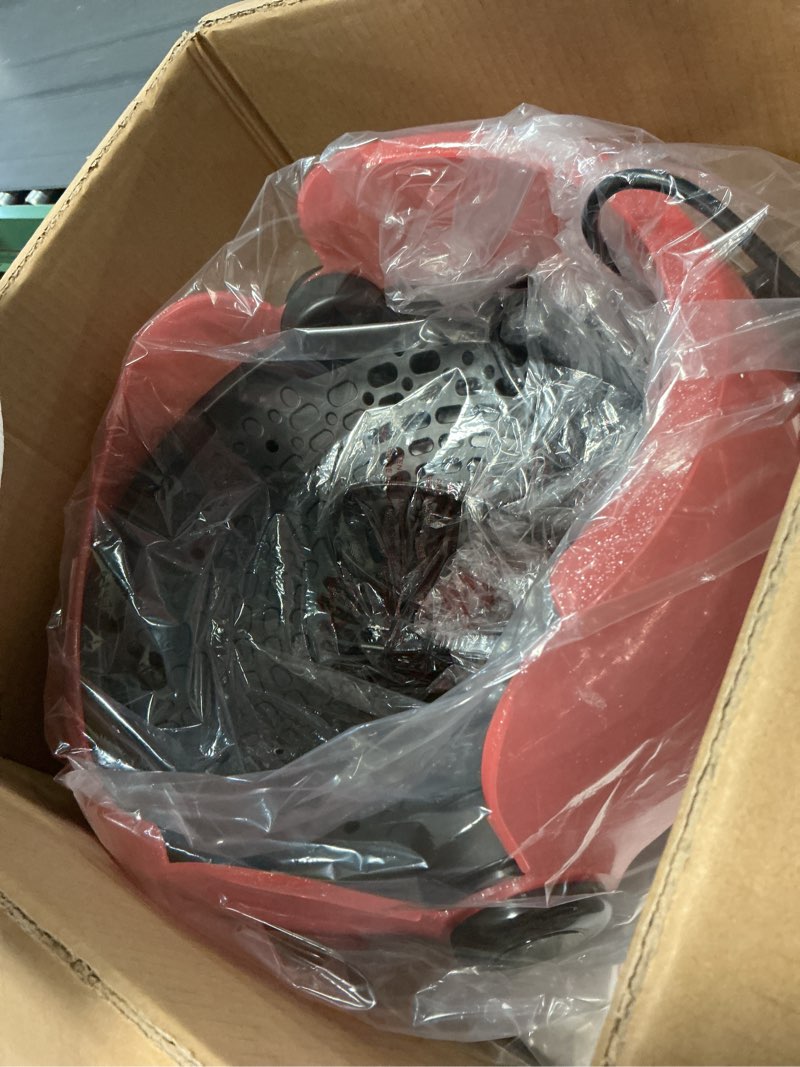Condition photo showing Good Condition for hooded hair dryer, professional standing hair dryer with time settings, touch controls and 3 temperature modes, sit under hair dryer bonnet, height adjustable ionic hooded dryer for home or salon use black bracket