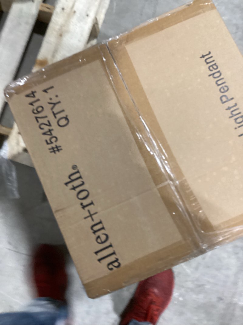 allen + roth Hannah 6 -Light Matte black Transitional Cone Medium