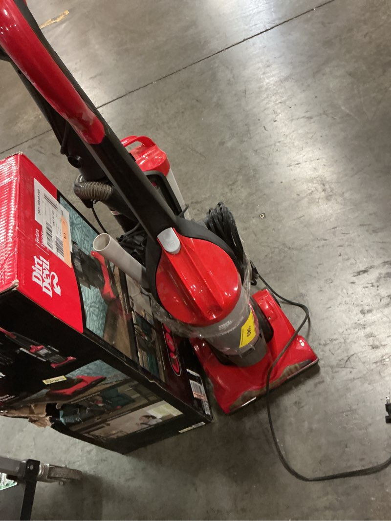 Condition photo showing As Is for dirt devil upright vacuum cleaners - hepa filtration