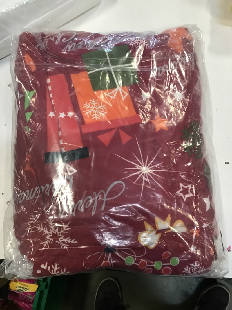 DJY Christmas Printed Couch Cover, Soft Stretch Red Christmas Theme Sofa Slipcover for 2 Cushion Cou